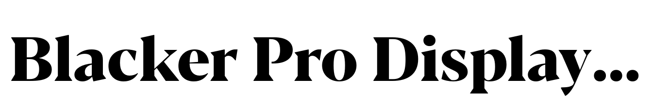 Blacker Pro Display Extrabold